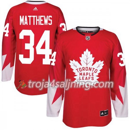 Toronto Maple Leafs tröja Auston Matthews 34 Röd 2017-2018 Adidas Alternate Authentic - NHL Tröjor Herr Toronto Maple Leafs tröja Auston Matthews 34 Röd 2017-2018 Adidas Alternate Authentic - NHL Tröjor Herr